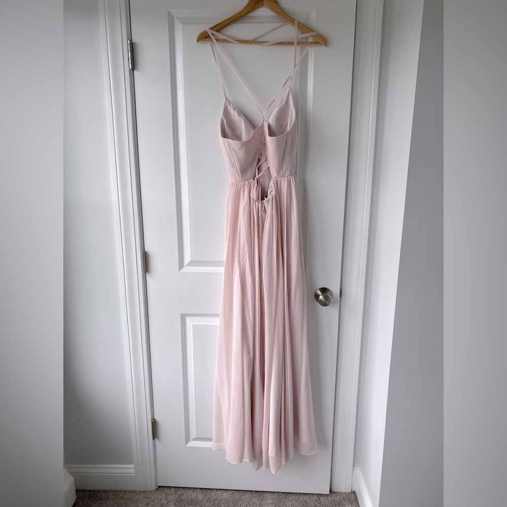 Azazie Blushing Pink Aaida Bridesmaid Dress